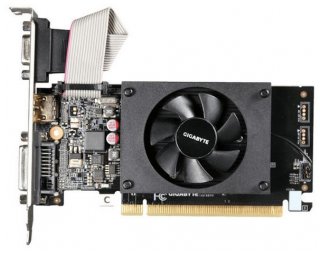 GIGABYTE GeForce GT 710 954Mhz PCI-E 2.0 2048Mb 1800Mhz 64 bit DVI HDMI HDCP отзывы