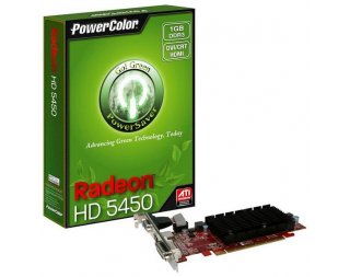 PowerColor Radeon HD 5450 650Mhz PCI-E 2.1 1024Mb 1334Mhz 64 bit DVI HDMI HDCP отзывы